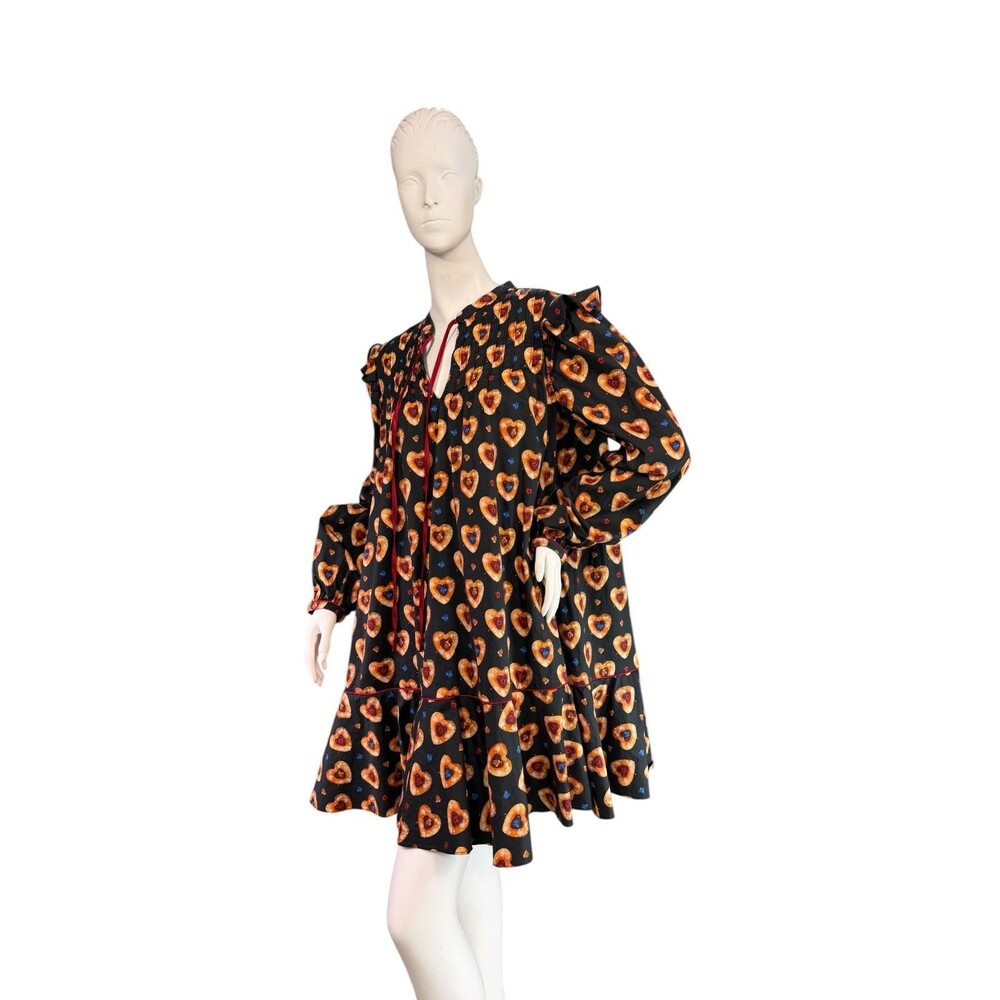 Anthropologie Nuuly x Rachel Antonoff Laura Short Dress Heart Print $298 Size S